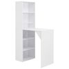 vidaXL Mesa de bar con estanter&iacute;a blanca 115x59x200 cm