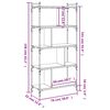 vidaXL Librer&iacute;a 5 estantes madera ingenier&iacute;a gris Sonoma 76x32x158 cm