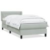 vidaXL Cama box spring con colch&oacute;n terciopelo gris claro 100x220 cm