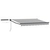 vidaXL Toldo Retr&aacute;ctil El&eacute;ctrico Antracita y Blanco 3 x 2,5 m