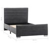vidaXL Estructura de cama de cuero sintético gris 100x200 cm