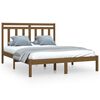 vidaXL Estructura de cama madera maciza marr&oacute;n miel 140x200 cm