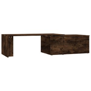 vidaXL Mesa de centro madera contrachapada roble ahumado 150x50x35 cm