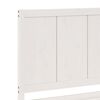 vidaXL Cama extralarga sin colch&oacute;n madera maciza blanca 180x220 cm