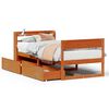 vidaXL Estructura de cama sin colch&oacute;n madera de pino marr&oacute;n 90x200 cm