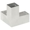 vidaXL Conectores de postes en Y 4 uds metal galvanizado 71x71 mm