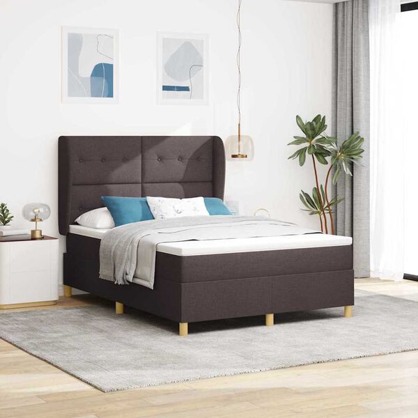 vidaXL Cama con Somier y Colch&oacute;n Gris Oscuro 90x190 cm de Tela tela