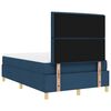 vidaXL Cama Box Spring LED con colch&oacute;n Azul 120 x 190 cm tela