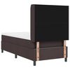 vidaXL Cama tipo Box Spring Marr&oacute;n oscuro 100 x 200 cm tela