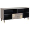 vidaXL Mueble de TV Gris 100 x 33 x 46 cm Madera de mango maciza