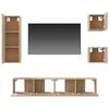 vidaXL Set de muebles para TV 5 pzas madera contrachapada roble Sonoma