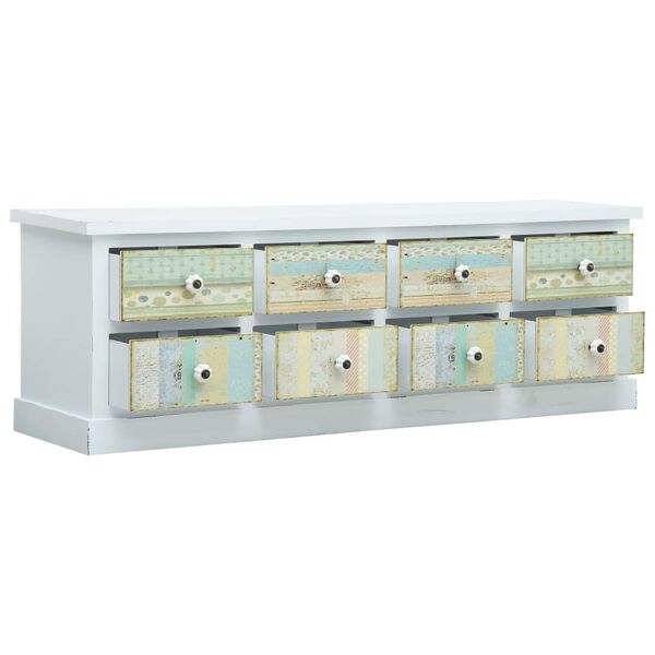 vidaXL Mueble para TV con cajones MDF blanco 120x30x40 cm