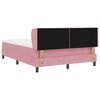 vidaXL Cama tipo Box Spring con colch&oacute;n Rosa 160 x 200 cm Terciopelo
