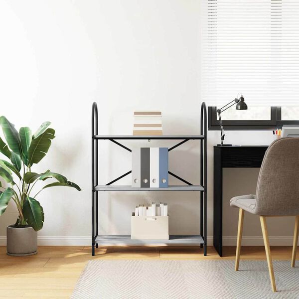 vidaXL Estante de libros Gris Sonoma 80 x 30 x 109 cm