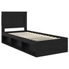 vidaXL Estructura de cama Negro 75 x 190 cm Madera de pino macizo