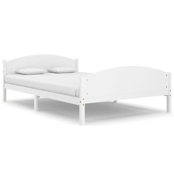 vidaXL Estructura de cama sin colchón madera de pino blanco 160x200 cm