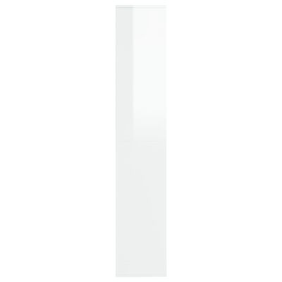 vidaXL Mueble zapatero de aglomerado blanco brillante 54x34x183 cm