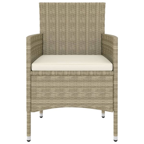 vidaXL Juego de muebles de jardín de 5 piezas ratán sintético beige