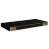 vidaXL Estantes flotantes de pared 4 uds negro MDF 50x23x3,8 cm