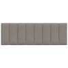 vidaXL Cabecero de cama acolchado Hanko tela gris taup&eacute; 120 cm