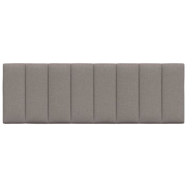 vidaXL Cabecero de cama acolchado Hanko tela gris taup&eacute; 120 cm