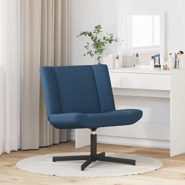 vidaXL Silla giratoria Azul 63 x 75 x 76 cm tela