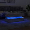 vidaXL Mesa de centro con luces LED gris Sonoma 90x50x40 cm