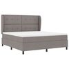 vidaXL Cama tipo Box Spring con colch&oacute;n Taup&eacute; 180 x 200 cm tela