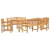 vidaXL Juego de comedor para jard&iacute;n 5 piezas madera maciza de teca