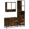 vidaXL Set de muebles ba&ntilde;o 3 pzas madera contrachapada roble ahumado