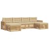 vidaXL Conjunto de sof&aacute;s de exterior 6 uds. y Beige
