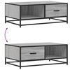 vidaXL Mesa de centro madera ingeniería metal gris Sonoma 90x57x35 cm