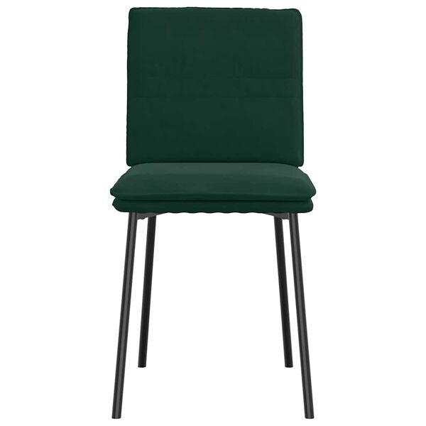 vidaXL Sillas de comedor 4 unidades terciopelo verde oscuro