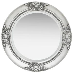 vidaXL Espejo de pared estilo barroco plateado 50 cm