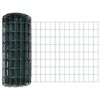 vidaXL Valla Euro con Poste 10 x 0,4 m Acero recubierto de PVC Verde