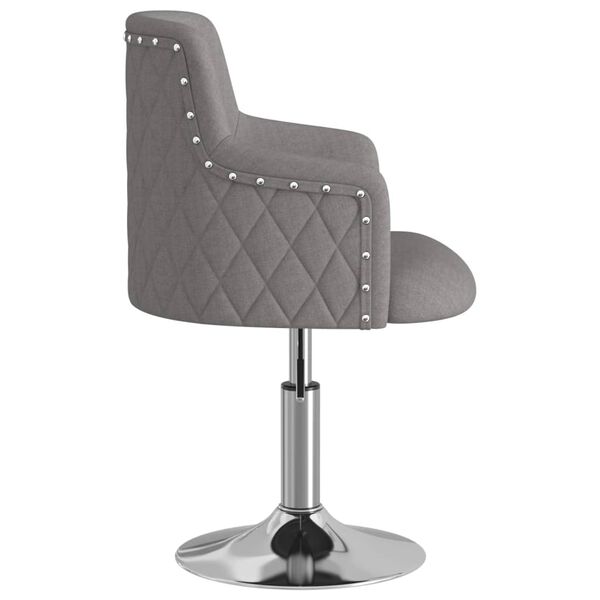 vidaXL Silla de comedor tela gris oscuro