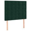 vidaXL Cama box spring con colch&oacute;n terciopelo verde oscuro 90x200 cm