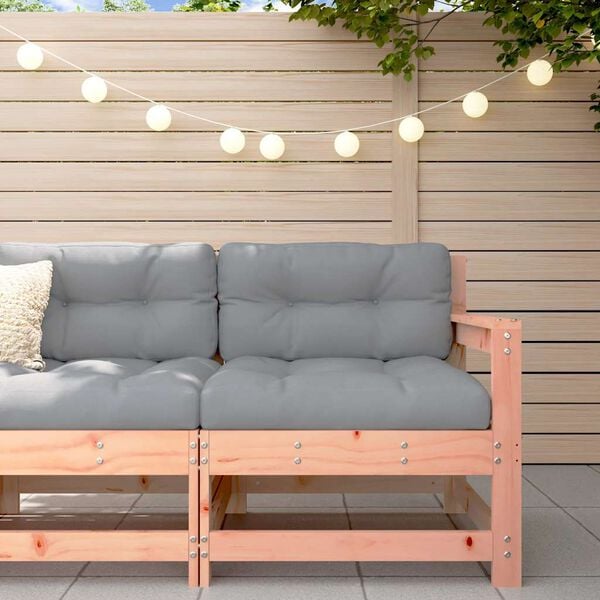 vidaXL Sill&oacute;n de jard&iacute;n con cojines madera maciza de abeto Douglas