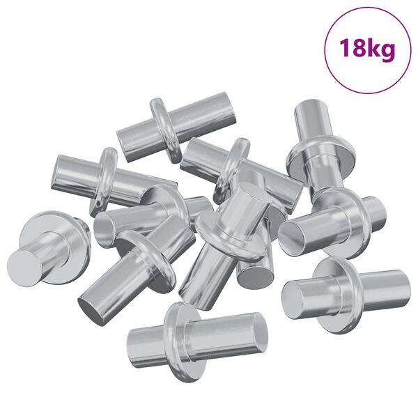 vidaXL Soporte de estante 4500 pcs Plateado 8,6 x 8,6 x 14,6 mm Acero
