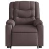 vidaXL Sill&oacute;n masaje el&eacute;ctrico reclinable elevable tela marr&oacute;n oscuro
