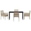 vidaXL Conjunto de Comedor de Jard&iacute;n 5 pcs Beige rat&aacute;n sint&eacute;tico