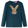 Camiseta infantil de manga larga verde oscuro 104