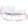 vidaXL Estructura de cama de matrimonio con cabecero madera maciza