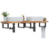vidaXL Estante de lavabo de pared acero y madera maciza de acacia