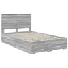 vidaXL Estructura de cama con cabecera Gris Sonoma 120 x 190 cm