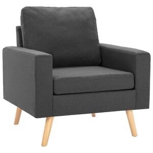 vidaXL Sill&oacute;n de tela gris oscuro