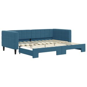 vidaXL Sof&aacute; cama nido terciopelo azul 90x200 cm