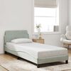 vidaXL Estructura de cama Dover terciopelo gris claro 80x200 cm