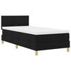 vidaXL Cama tipo Box Spring con colch&oacute;n Negro 100 x 200 cm tela