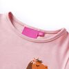 Camiseta infantil de manga larga rosa claro 104